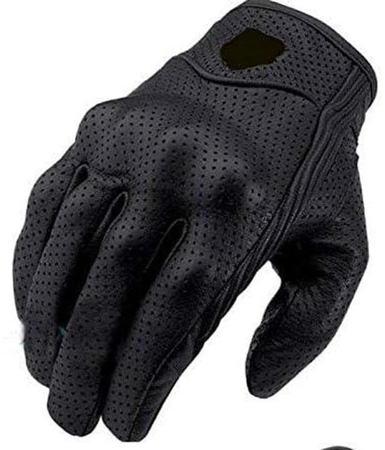 Manopole per meccanici con dita complete - Manopole in pelle per meccanici - Impermeabili - Resistenti - Antiscivolo - Protezione singolo integrata - Manopole per meccanici per motocicli