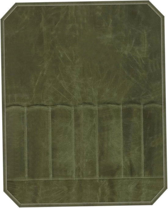 Messa portatile impermeabile e resistente, con tela di canapa trattata, adatta a cucine, scuole di cucina, barbecue, picnic e altre occasioni, colore oliva.