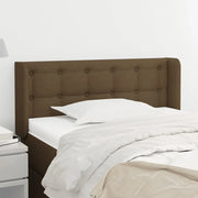 Testiera ad Orecchio Marrone Scuro 103x16x78/88 cm in Tessuto 3119195