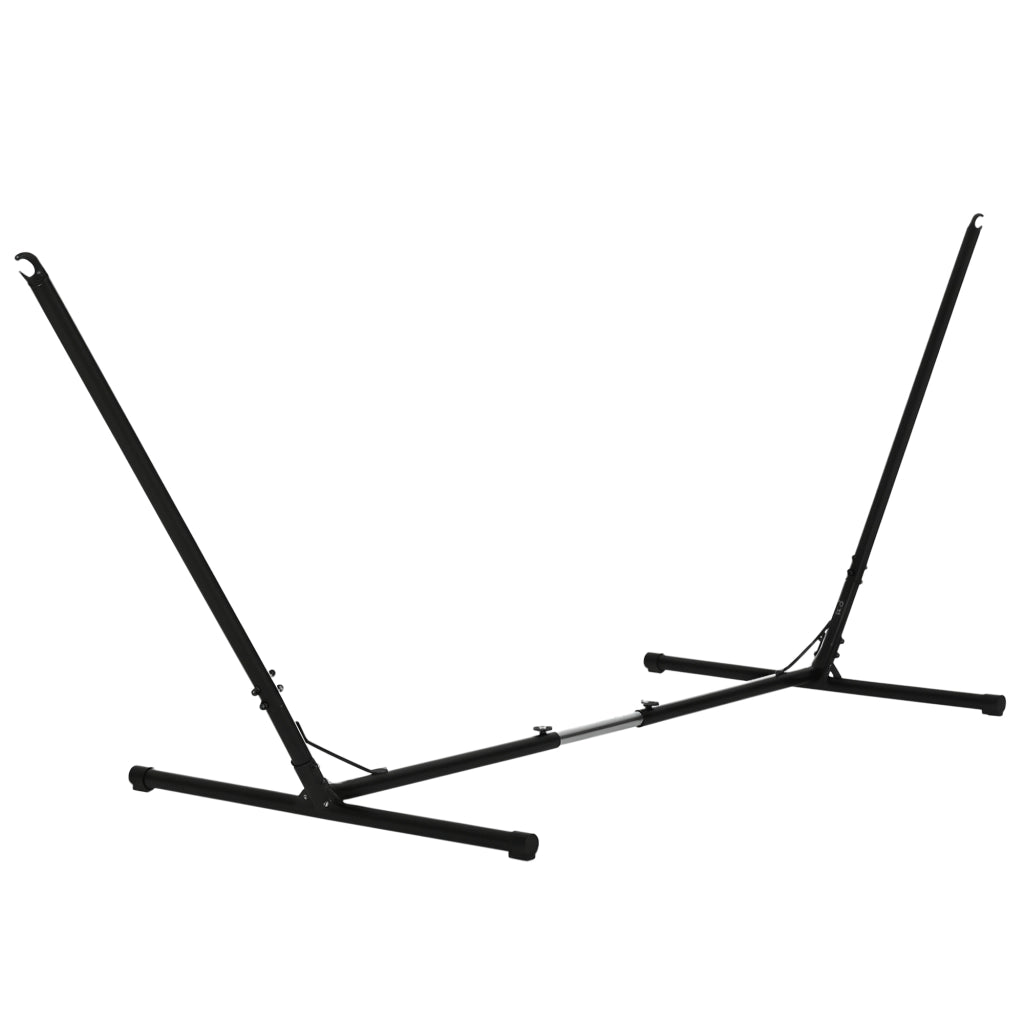 Supporto per Amaca da Giardino Regolabile ¨C Xylo ¨C Metallo Nero 313-388x109x116 cm