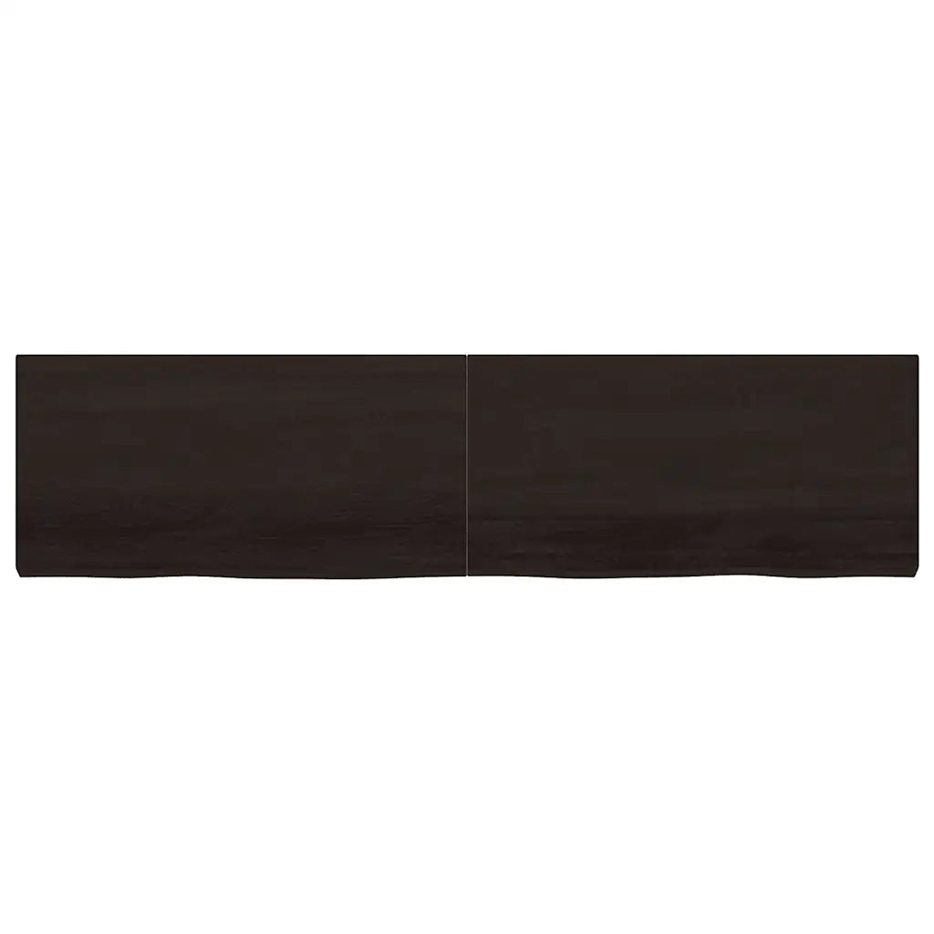 Mensola | Ripiano | Scaffale Marrone Scuro 200x50x(2-6) cm Massello Rovere Trattato