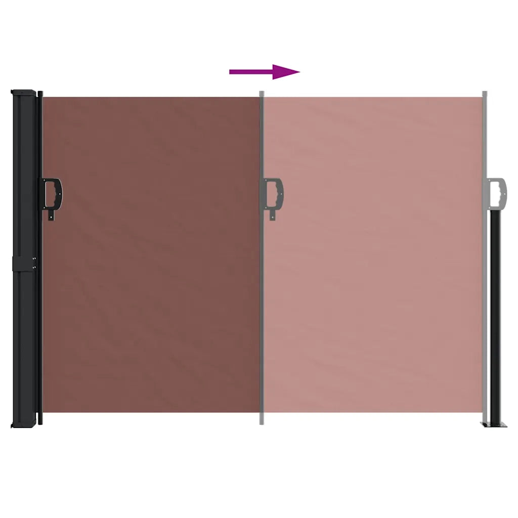 Tenda da Sole | Tenda parasole Laterale Retrattile Marrone 140x500 cm