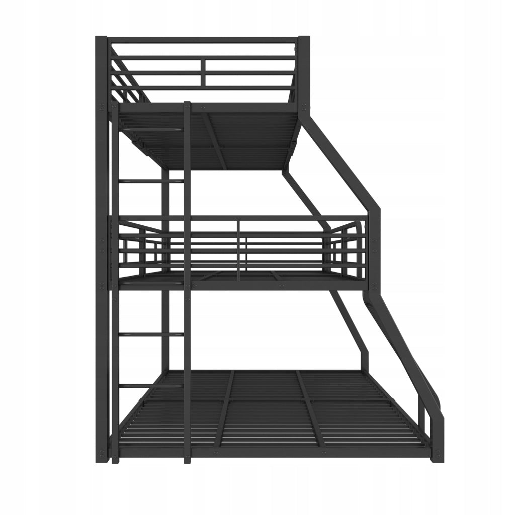 Letto a tre piani 90/140x200 - Xylo - Nero senza materasso