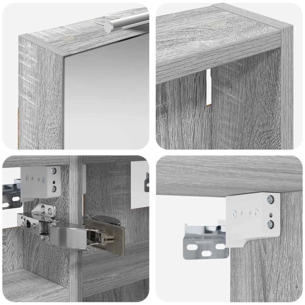 Set di Armadi da Bagno | Armadio da bagno con lo scaffale 3 pz 80 x 10,5 x 50 cm