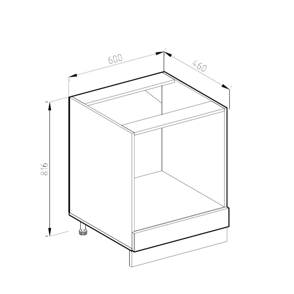 Vicco Mobile per forno da incasso Bianco lucido 60 cm PL Marmo