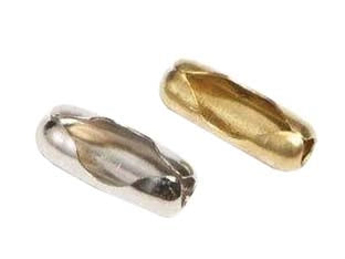 CHIUSURA PER CATENE A PERLINE- - conf.pz.10 (5 ottonate + 5 cromate) in blister - 5 blister