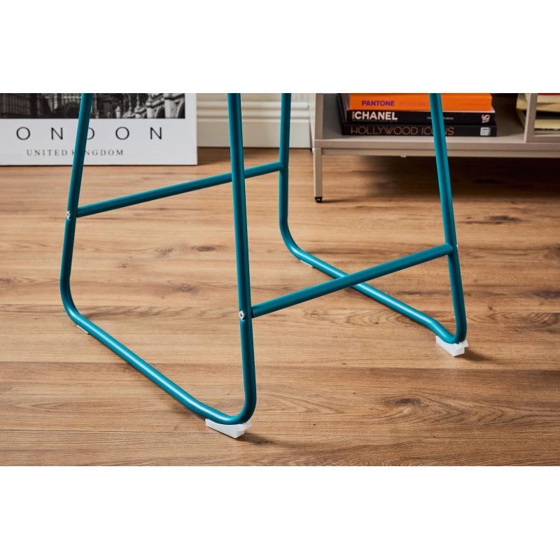 Set di 2 Sgabelli Derek Seduta In Pp Blu Avio
