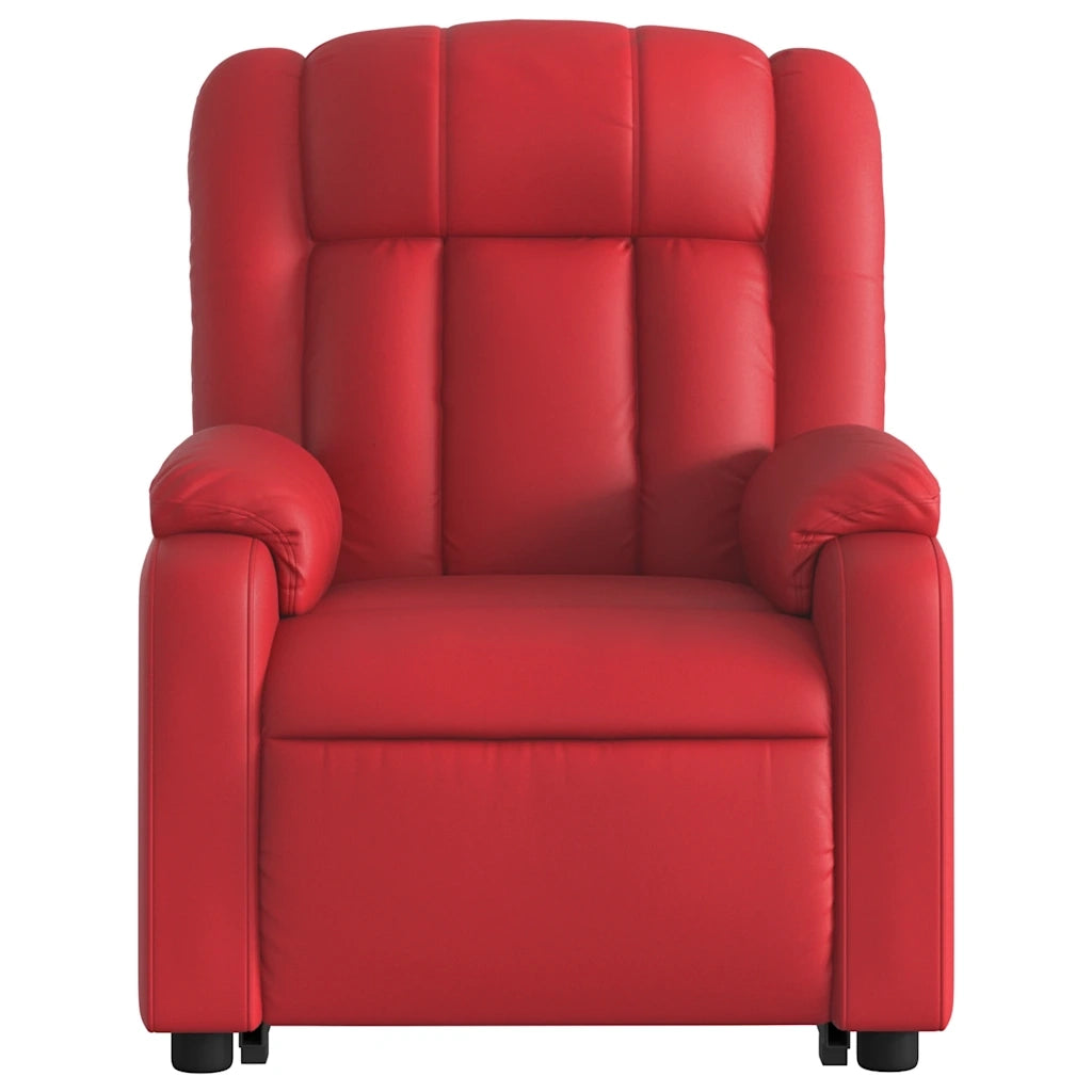 Poltrona Alzapersona Reclinabile Rosso in Similpelle 3205269