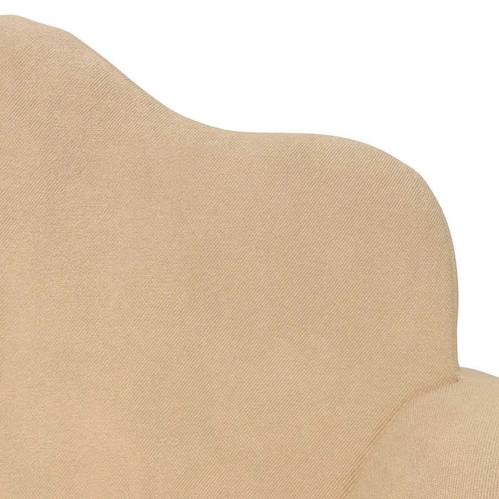 Divano per Bambini a 2 Posti Crema in Morbido Peluche 357049