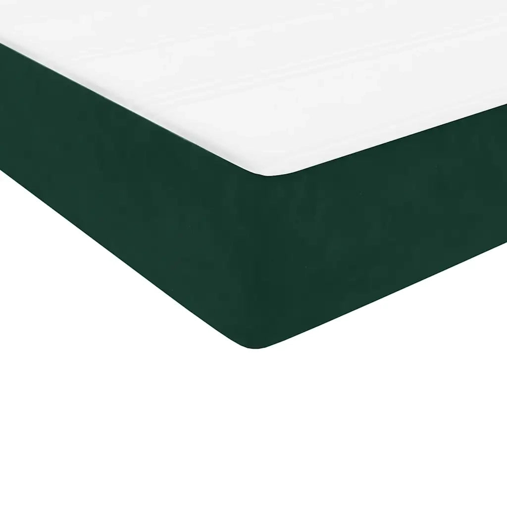 Giroletto a Molle con Materasso Verde Scuro 80x220 cm Velluto 3318474