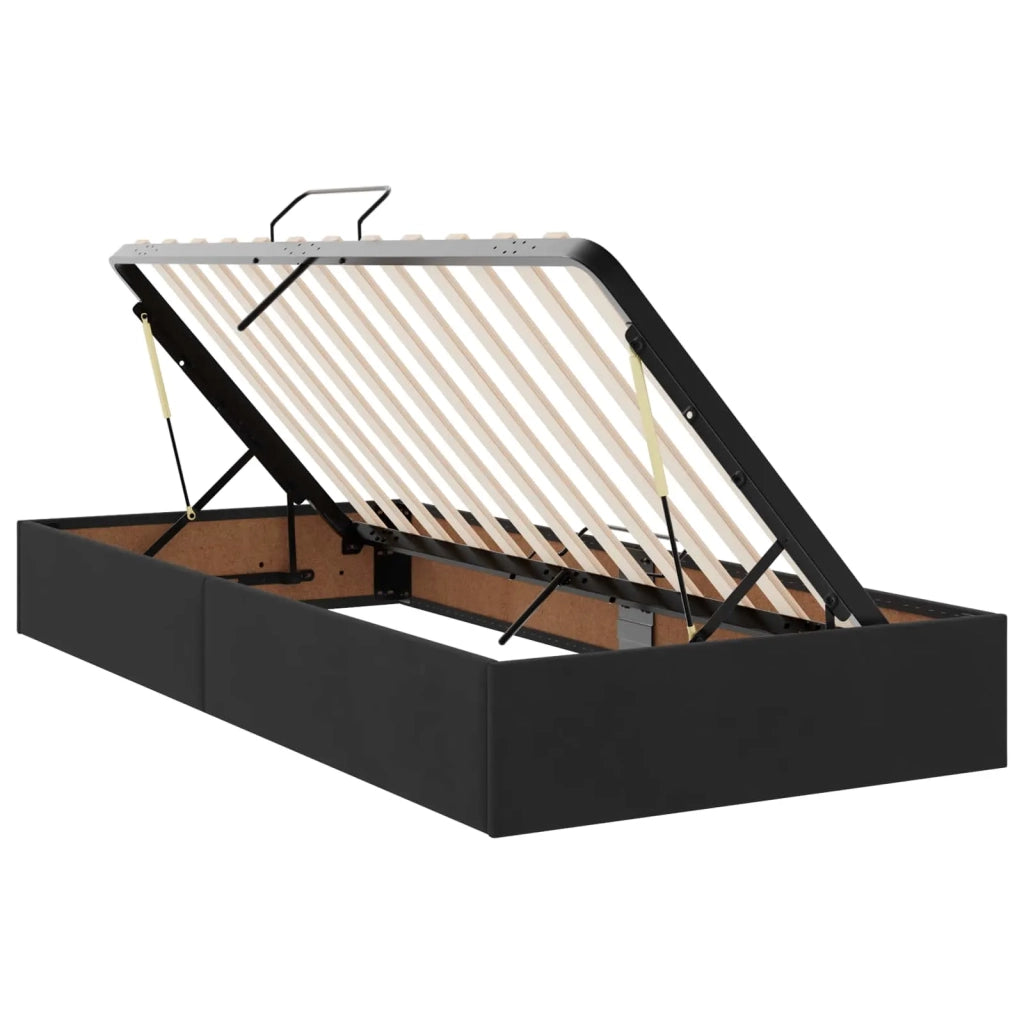 Letto con contenitore LED e materasso Nero 180 x 200 cm Velluto 3459398