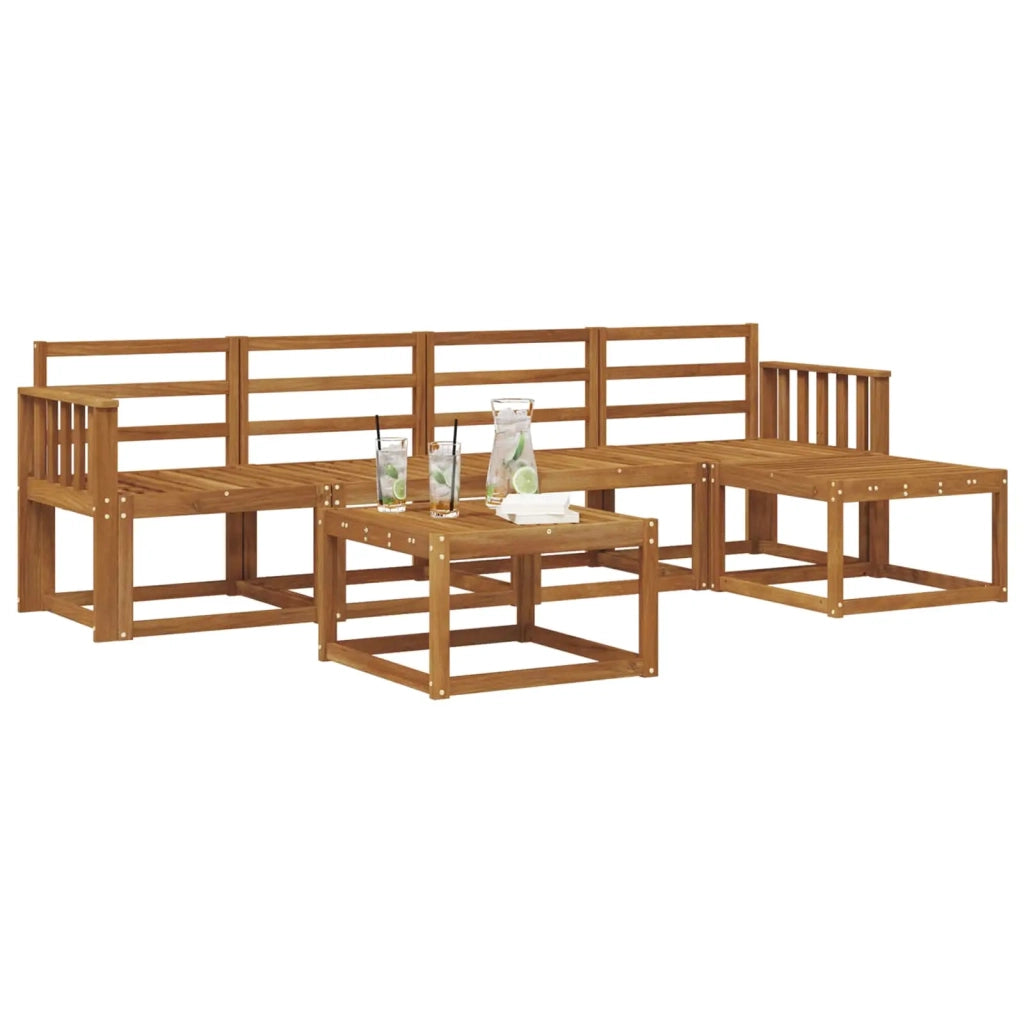 Set di divani da esterno 6 pcs Naturale