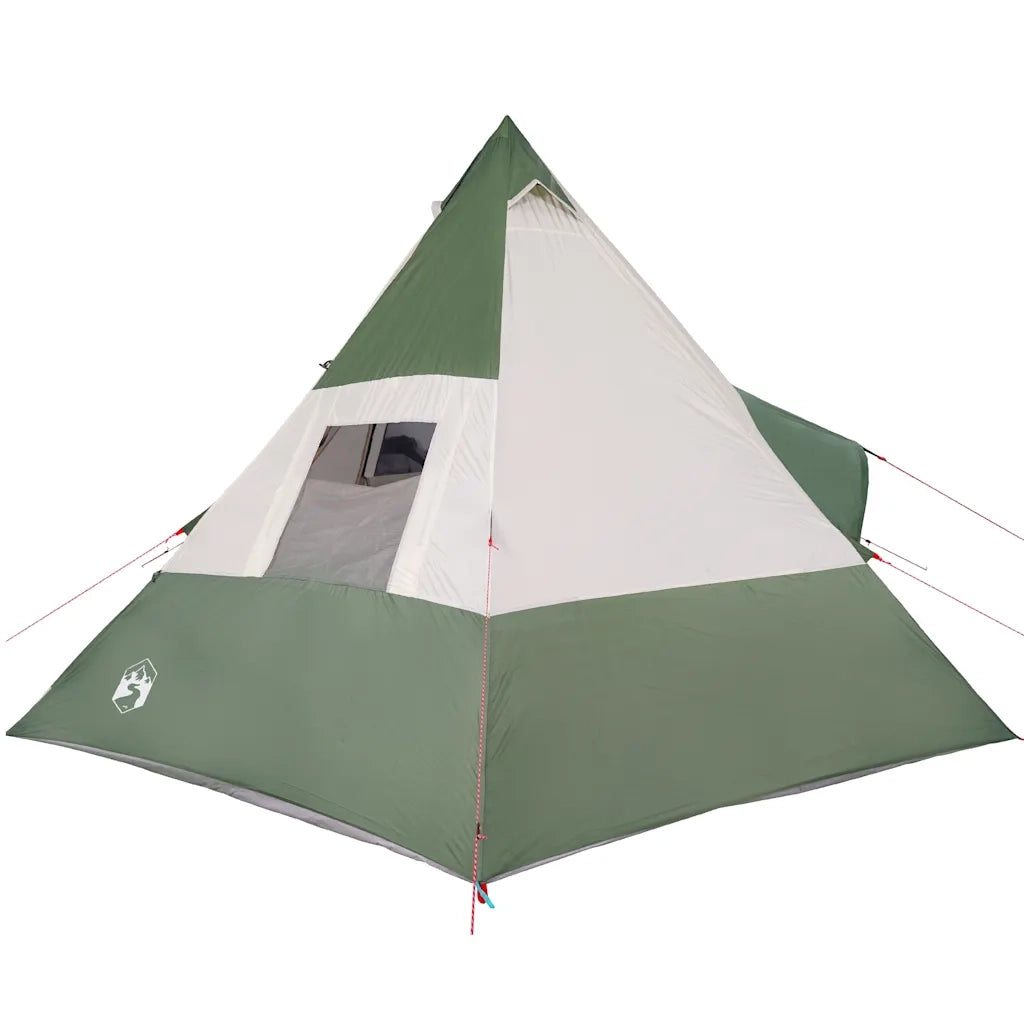 Tenda da Campeggio Tipi per 7 Persone Verde Impermeabile 94427