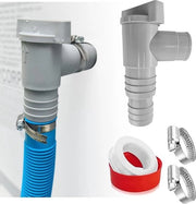 Adattatore per tubi da piscina 32 mm su 38 mm con set di congiunzioni - kit di accessori per piscina con viti da tubo - accessori per piscina - adattatore per pompa da piscina - manutenzione della piscina
