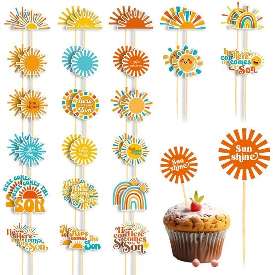 46 Pezzi di Decorazioni per Cupcake in Stile Zon per Feste e Celebrazioni