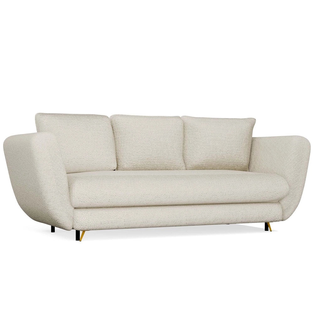 Divano SARIS beige gamba dorata