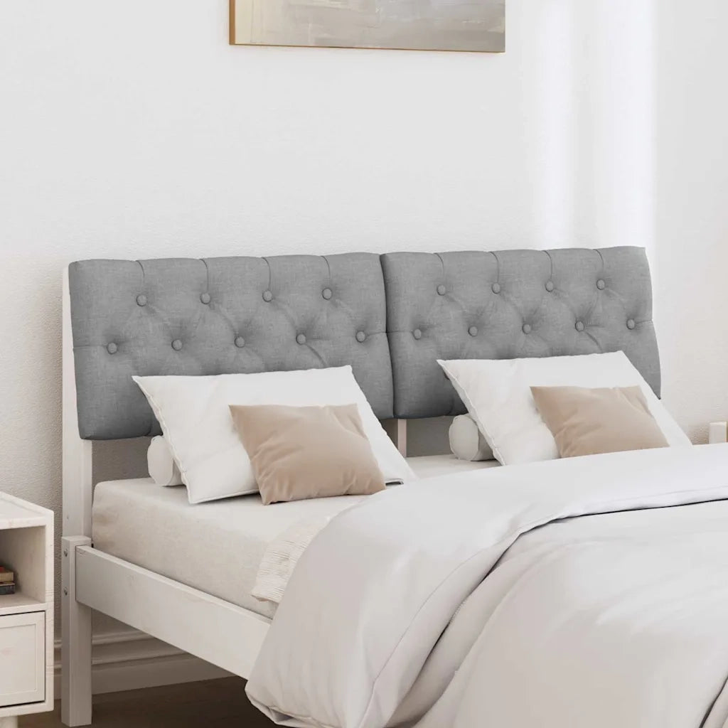Testiera | Testata imbottita Grigio chiaro 120 cm Pino massello