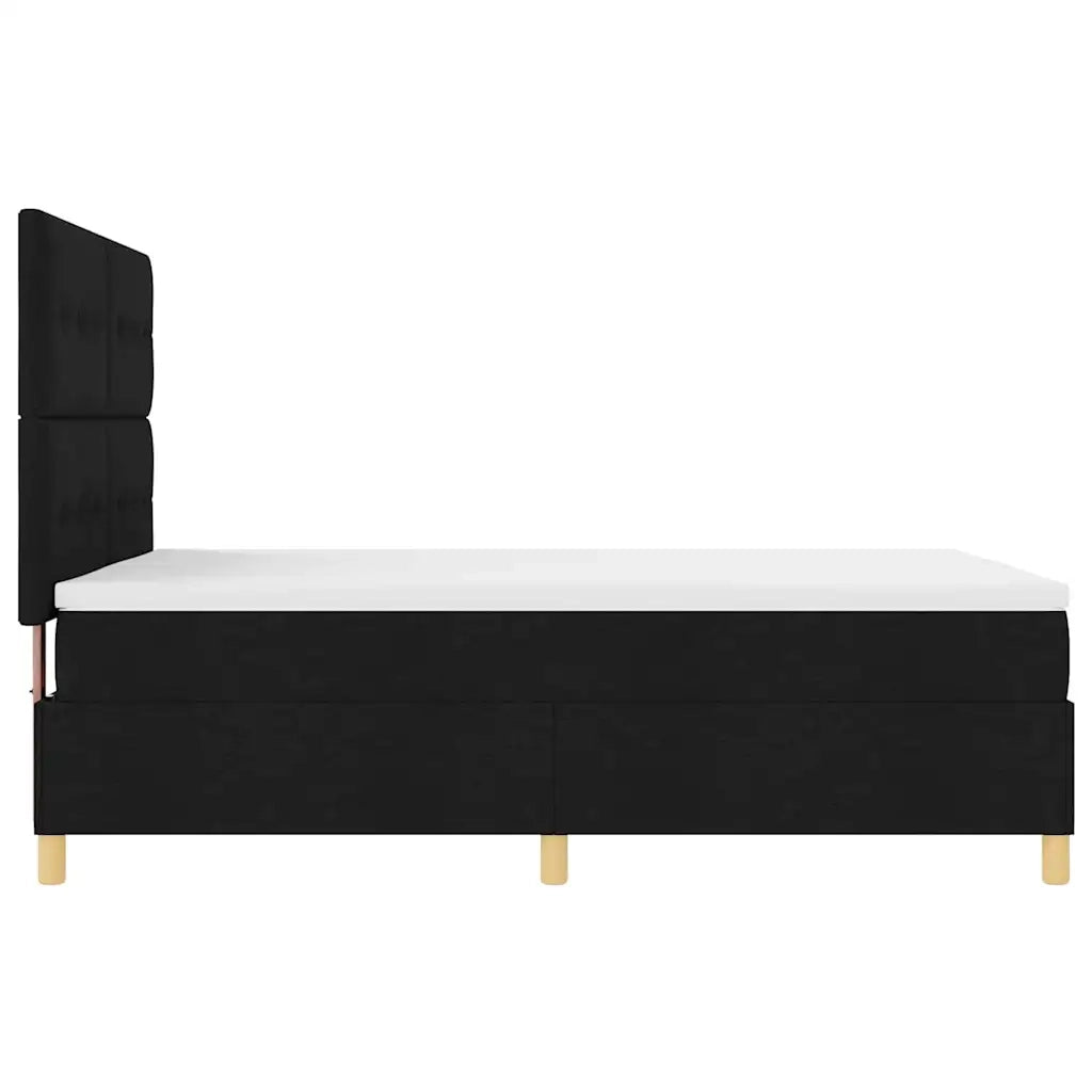 Letto a molle con materasso Nero 140 x 200 cm Tessuto 3339625