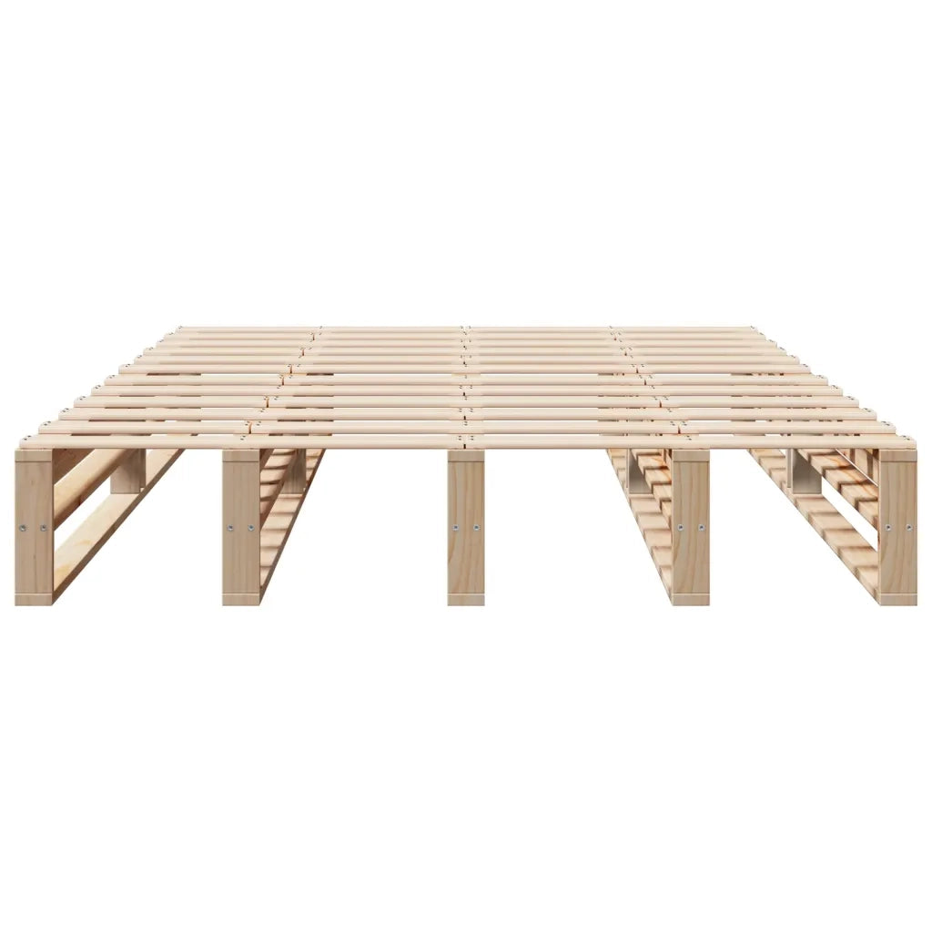 Letto senza Materasso 135x190 cm in Legno Massello di Pino 850866