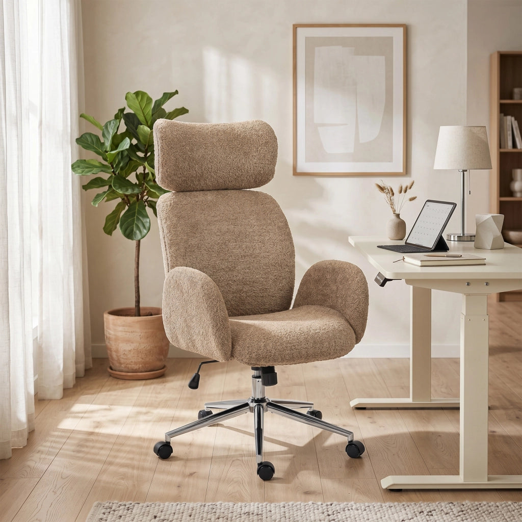 Sedia da ufficio ergonomica ¨C Minimal ¨C marrone, altezza regolabile