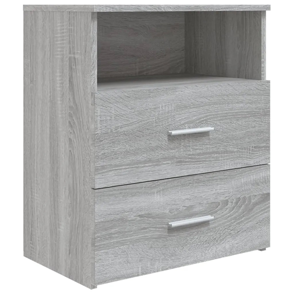 Comodino-Tavolino da notte Grigio Sonoma 50x32x60 cm
