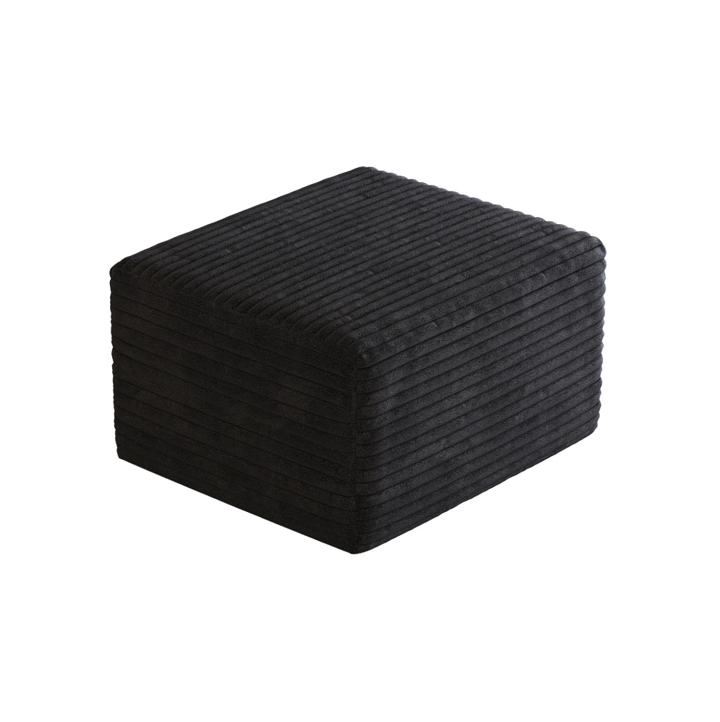 POUF 72 cm Tessuto Nero