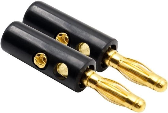 Connettore banana 4 mm per amplificatore - 20 pezzi - jack terminale per altoparlante - nero