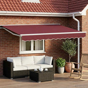 Cornice per Tenda Manuale con LED Borgogna e Bianco 3 x 2,5 m 3420577