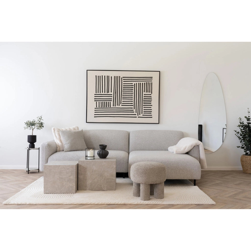Tappeto Rettangolare Pune, Bianco, Poliestere, 160x230x1 cm
