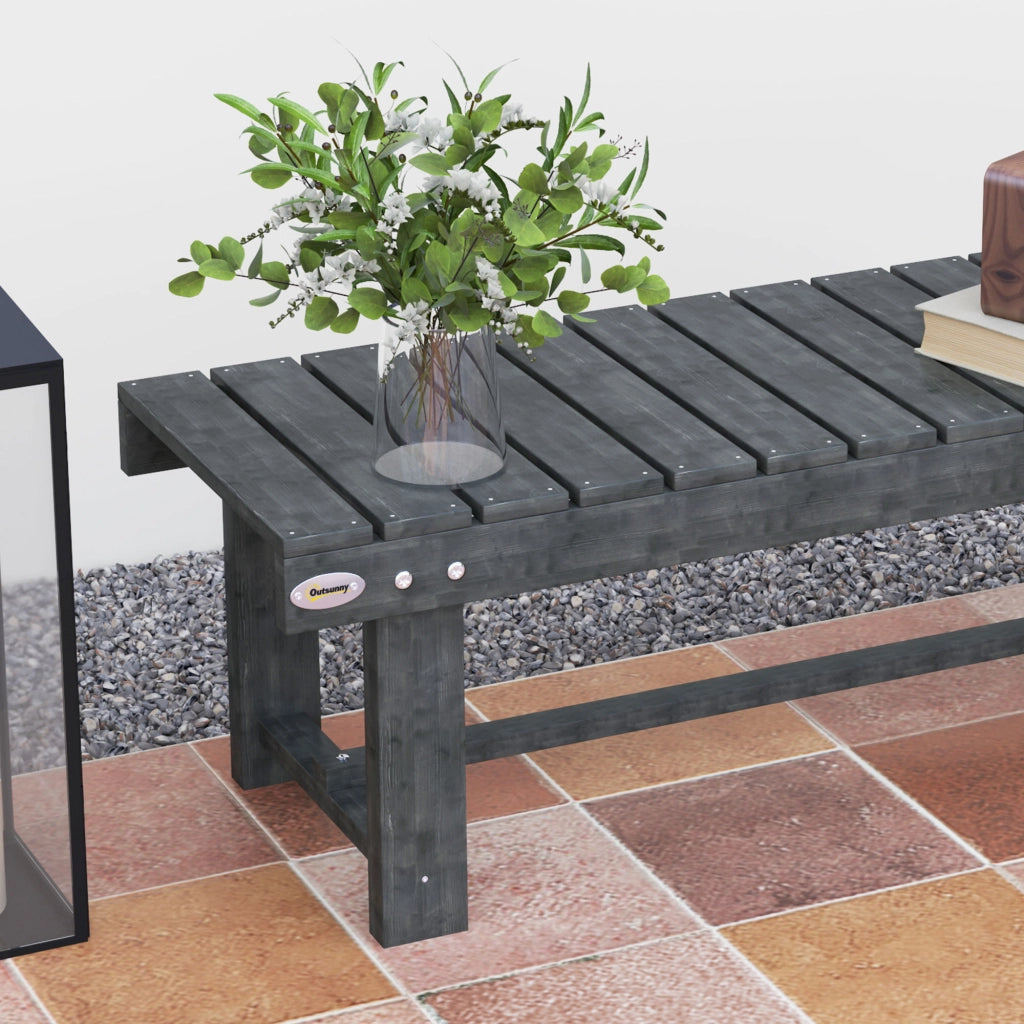 Panchina da Giardino 2 Posti ¨C Xylo ¨C Legno Abete Grigio 110x38x35cm
