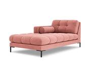 Cosmopolitan Design - Chaise longue sinistra "Bali" in velluto rosa 