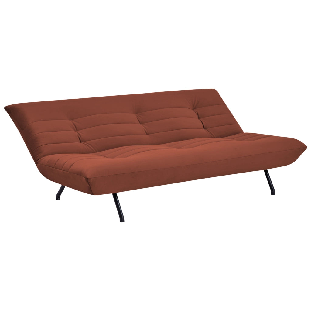 ANATOLEDivano letto a 3 posti in velluto terracotta