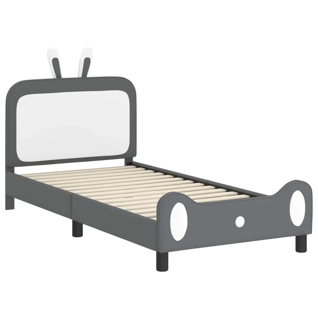 Struttura letto bambini con testata Grigio chiaro 90 x 200 cm