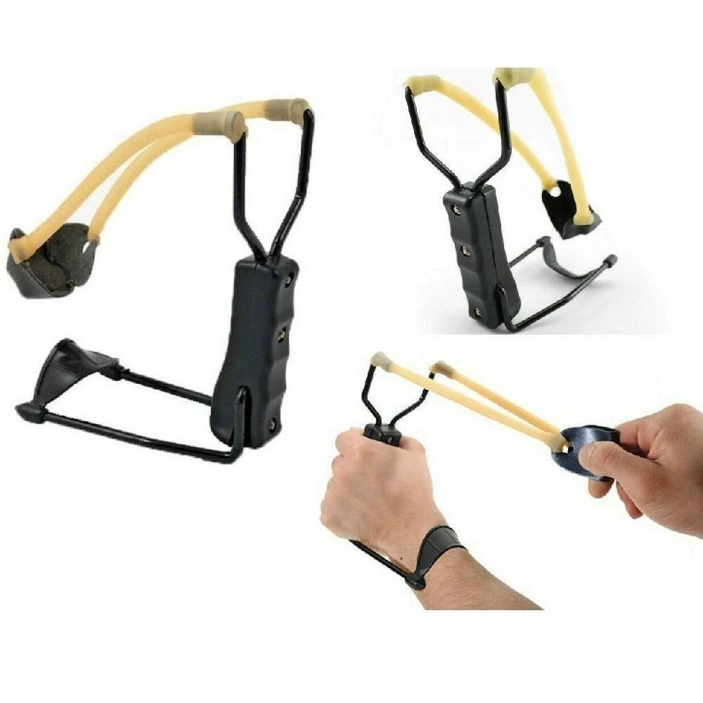 Trade Shop - Fionda Sportiva Di Precisione Per Cacciare Pescare Pesci Da Polso Con Elastico -