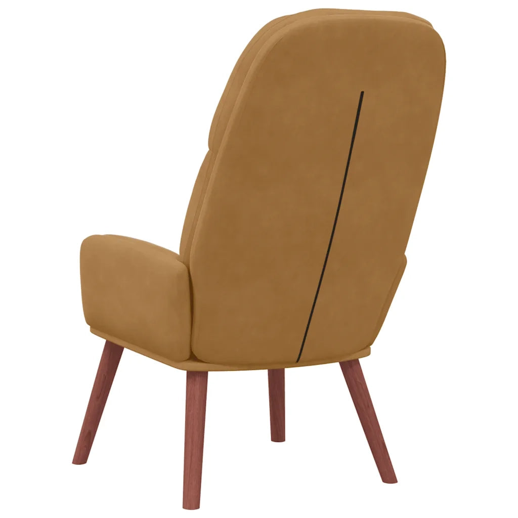 Poltrona Relax Marrone in Velluto 4102618