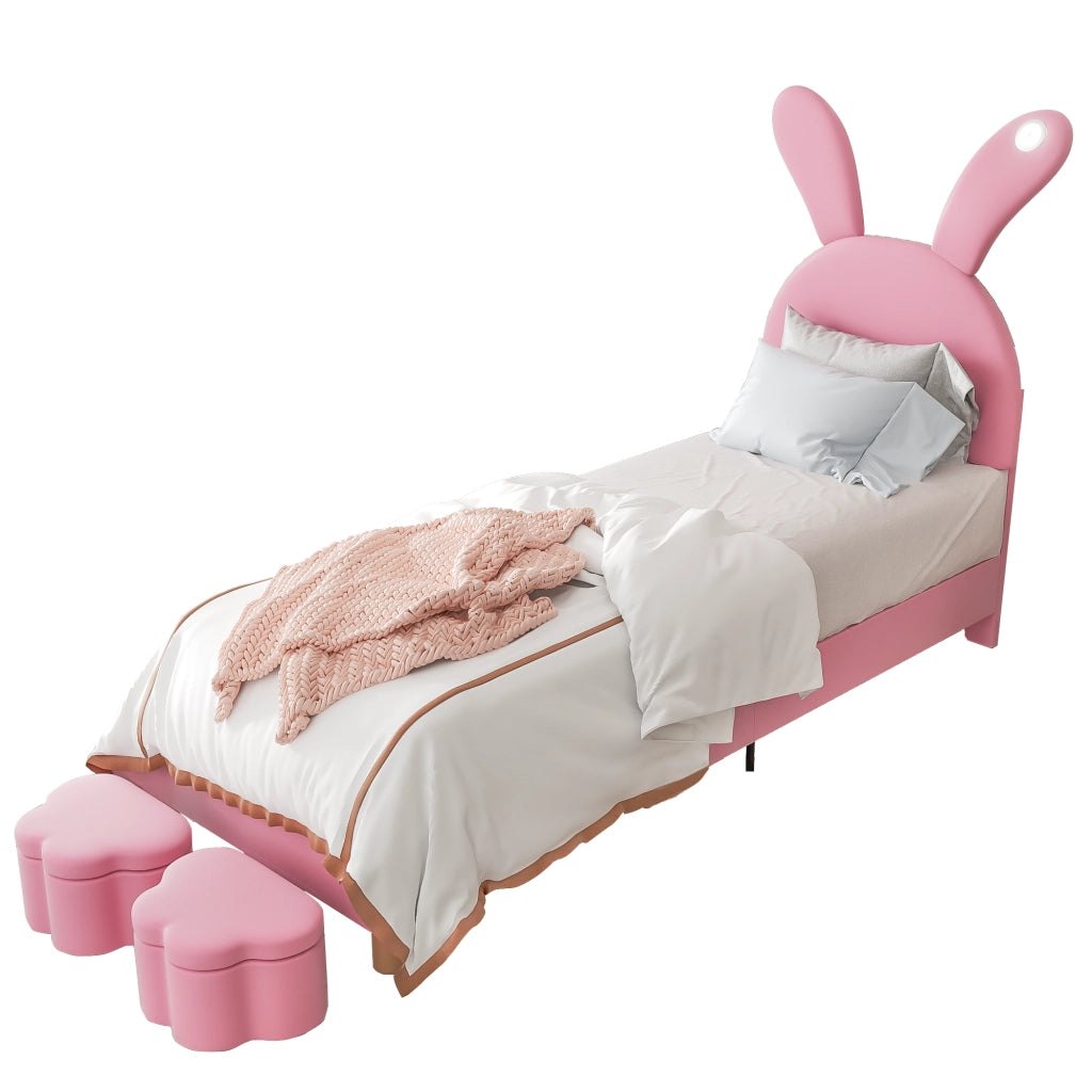 letto imbottito velluto rosa 90 x 200 cm