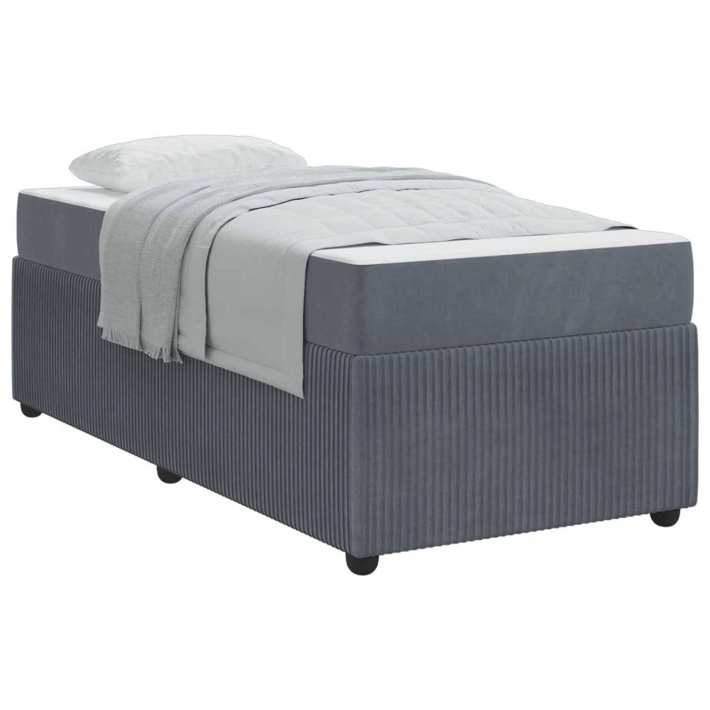 Struttura del letto Grigio scuro 80 x 200 cm Tessuto