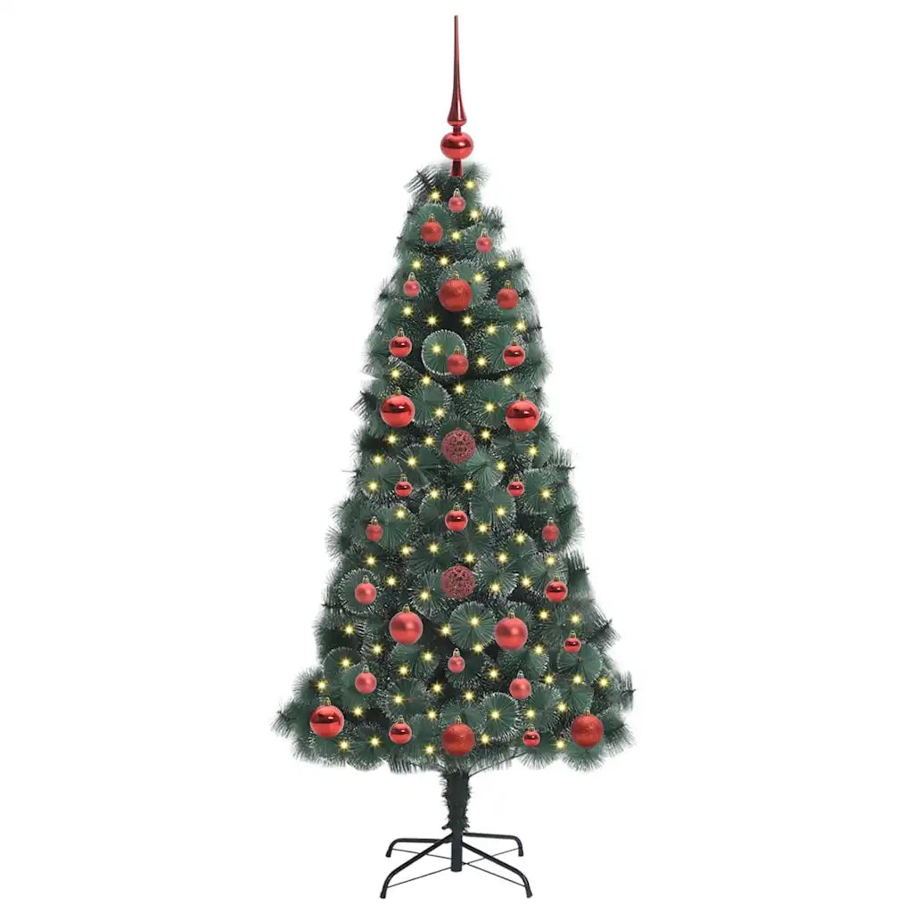 Albero di Natale | Decorazioni natalizie Artificiale Pre-illuminato con Set di Palline