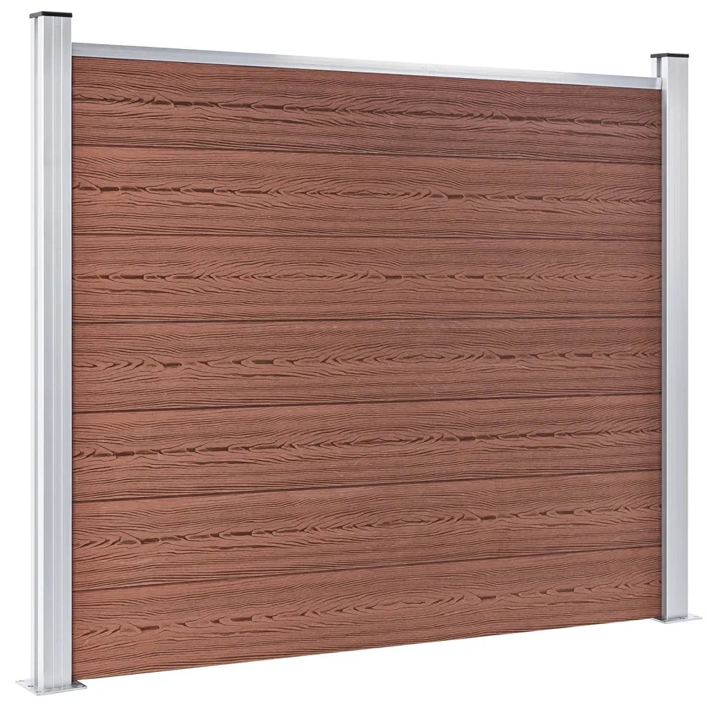 Pannello di recinzione | Recinzione da Giardino in WPC 180x146 cm Marrone