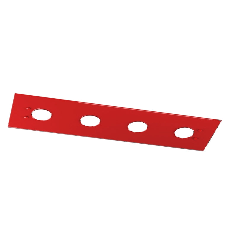 Toplight Plafoniera da soffitto rettangolare 4 luci Path con attacco GX53, struttura colore rosso, design moderno 80x20x3cm