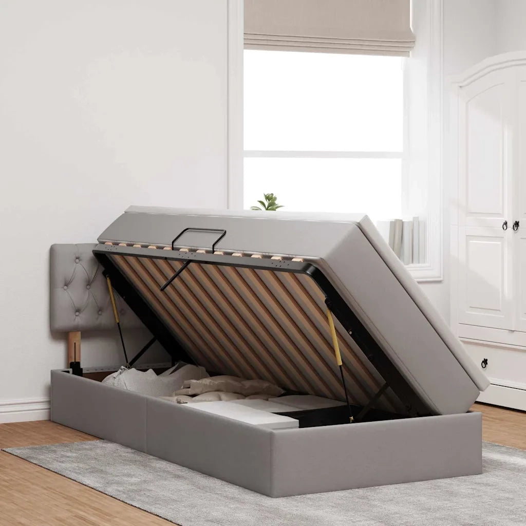 Letto con contenitore e LED Talpa 90 x 190 cm Tessuto 3371178