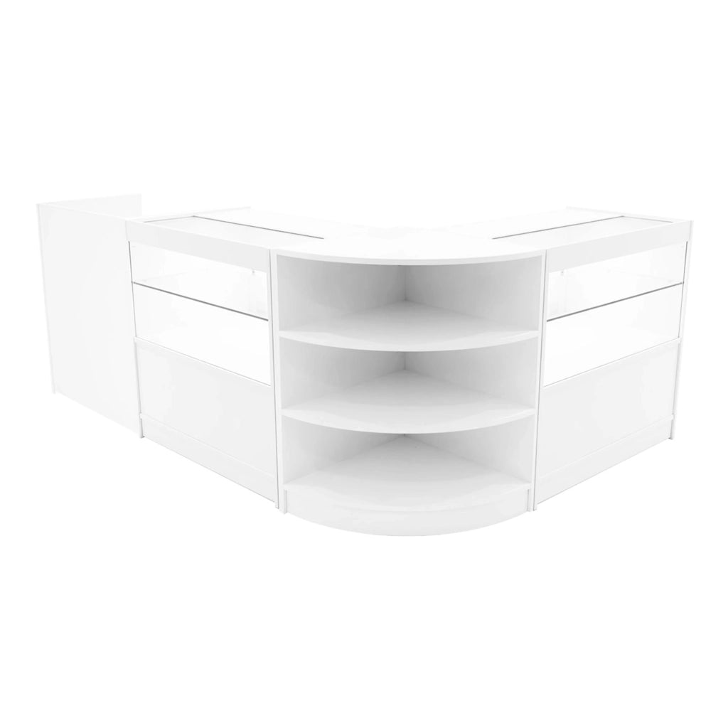 Set Banconi Bianco Eclipse LED 2 x C900 LM60 TB60 con Serrature e Vetrina