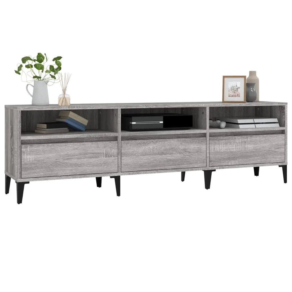 Mobile Porta TV Grigio Sonoma 150x30x44,5 cm Legno Multistrato 831923
