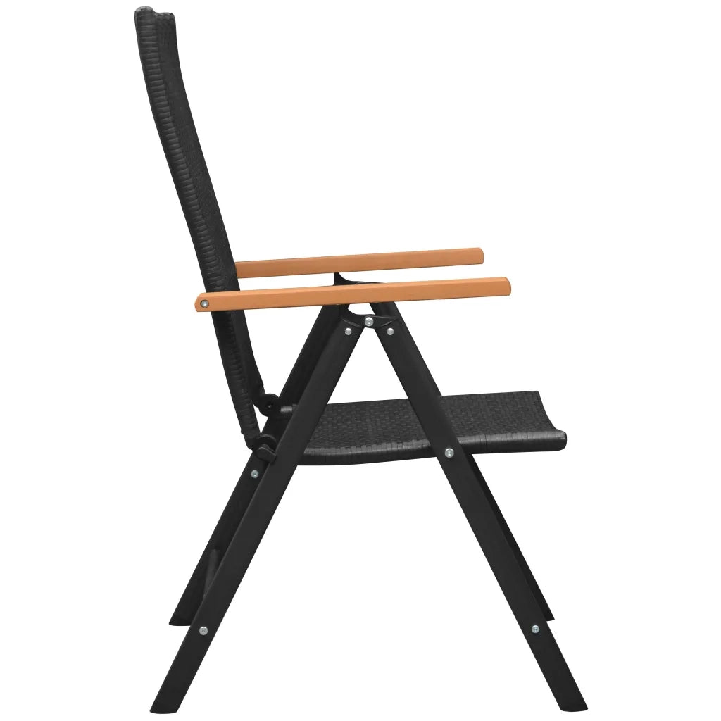 Set da Pranzo da Giardino 5 pz Nero e Marrone 3060078