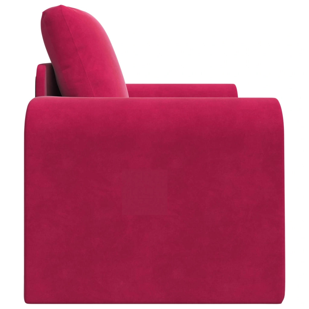Divano letto Rosso Vino 98 x 71 x 83 cm Velluto 4106669
