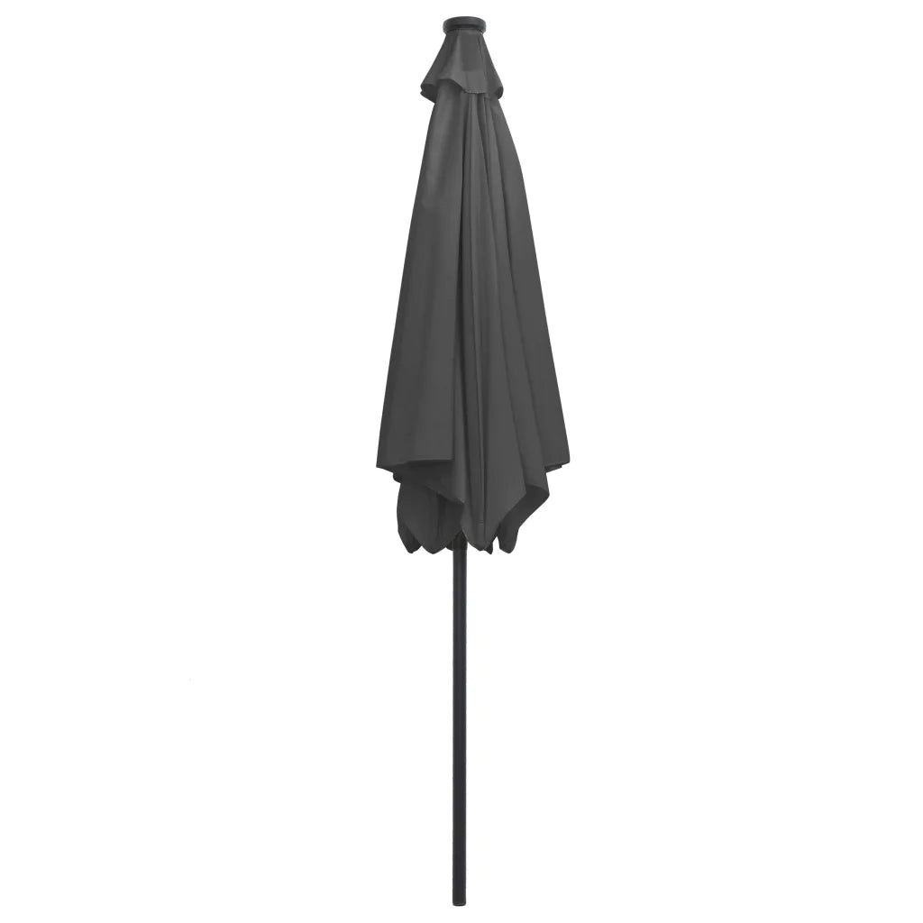 Ombrello | Parasolne con Luci a LED e Palo in Alluminio 300 cm Antracite