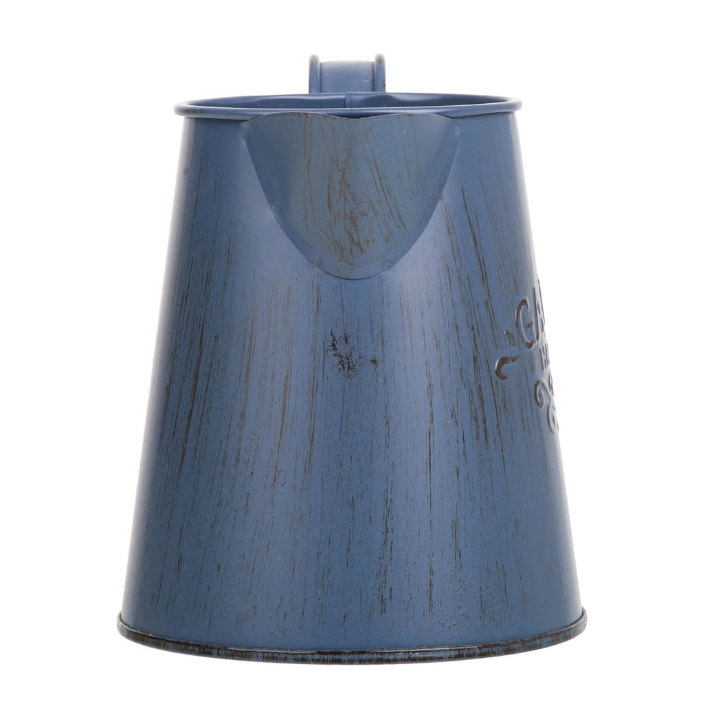 Brocca metallo blu 14xp10x11,5/12,5h td:7,5