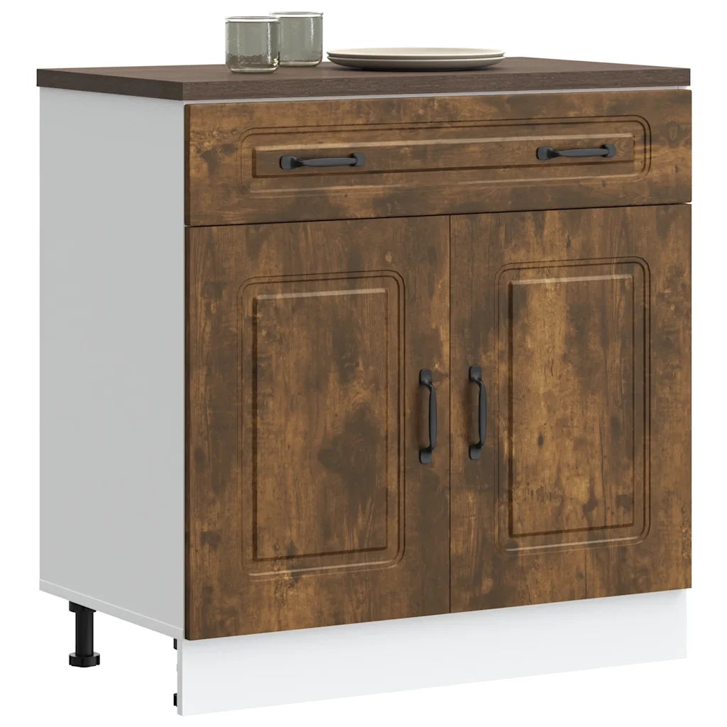 Pensile da cucina | Base da Cucina Kalmar Rovere Fumo in Legno Multistrato