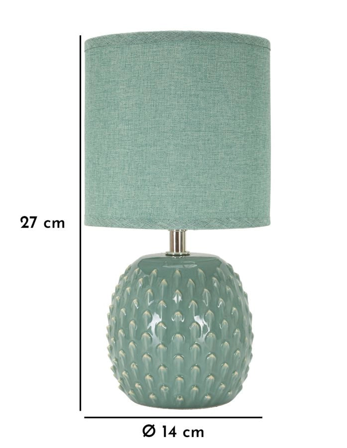 LAMPADA DA COMODINO PONTUS TURCHESE CM Ø 14X27