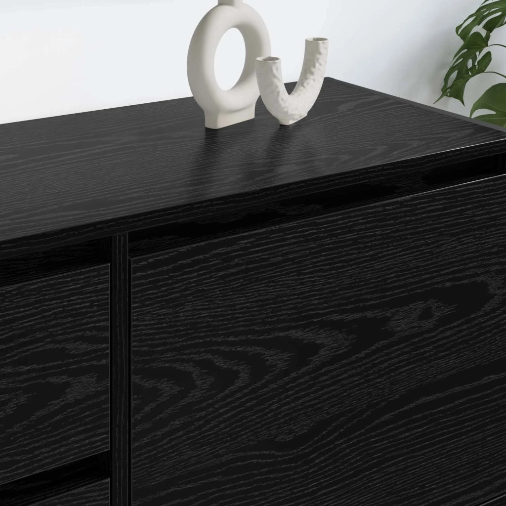 Mobile TV Rovere Nero 100 x 36 x 49.5 cm Legno multistrato 886618